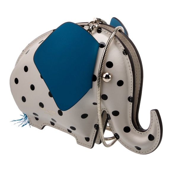 Kate Spade Tiny Cabana Polka Dot Elephant Leather Crossbody EUC - Picture 4 of 14